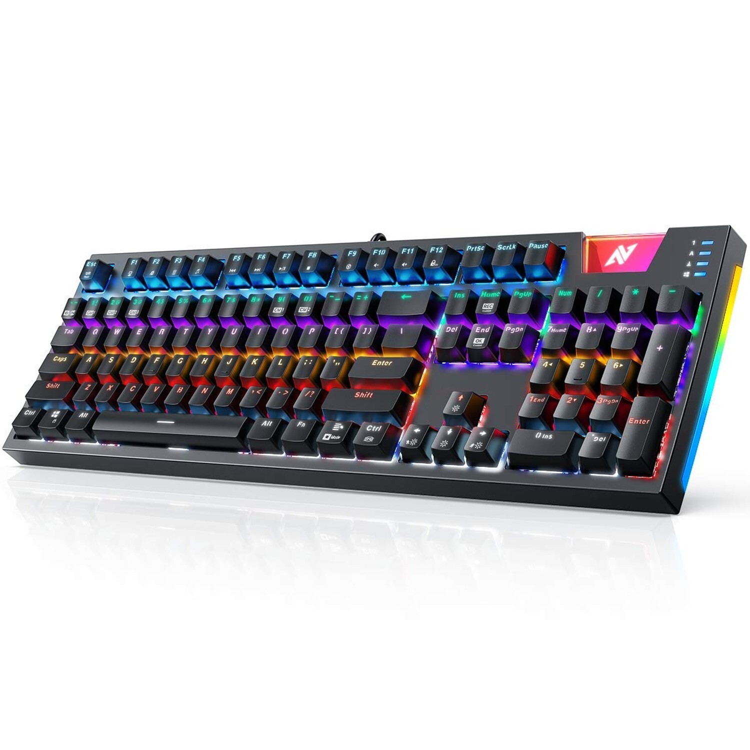 RGB Backlit Gaming Mechanical Keyboard K660 with Side LED and USB Wired-image