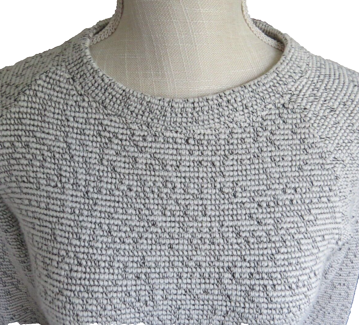 LOU & GREY for LOFT Soft Knit Sweater Dress - XS - Gray, White - Cotton  Blend | eBay