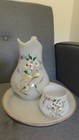 CHARLES X ? BROC PLATEAU VASE OPALINE EMAILLEE LOUIS PHILIPPE ? RESTAURATION ?