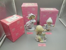 LOT OF 3 PRECIOUS MOMENTS FIGURINES 4024088, 117785, 104202 CHRISTMAS / SEWING