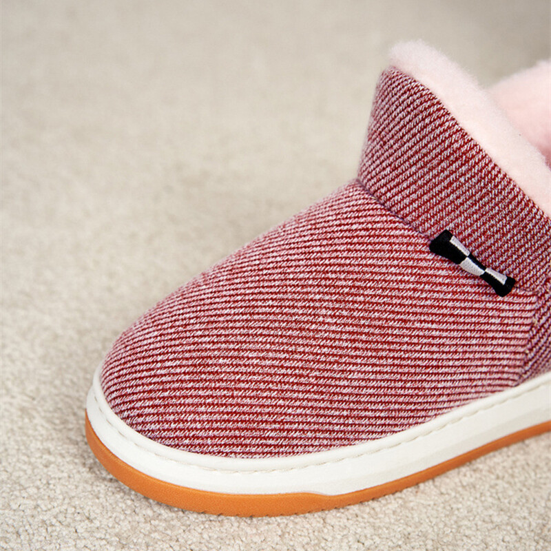 WOMENS WARM SLIPPERS FAUX FUR LADIES LINED COMFY OUTDOOR SHOES HARD