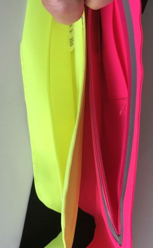 Belt Bag Neon Colors Holds Phone Cards Keys Money Zip Close Adjustable Belt NWT