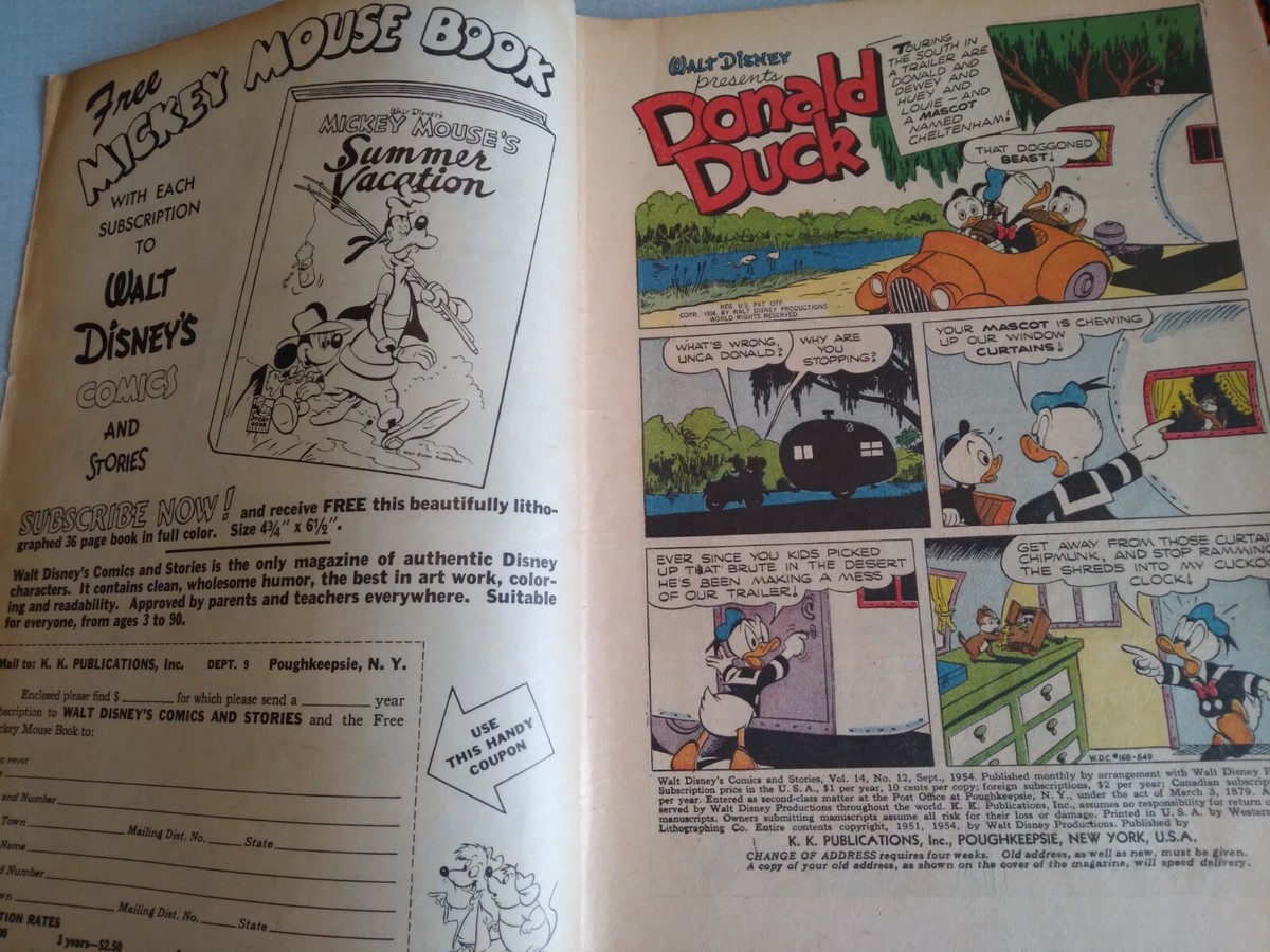 Walt Disney's Comics & Stories 1954 Dell #12 Vol 14 Donald Golden
