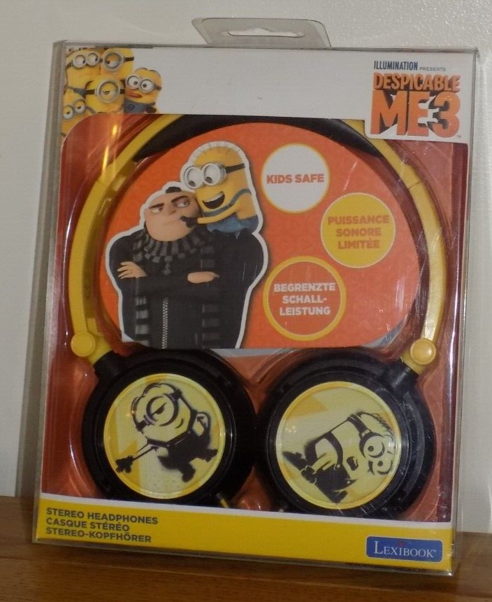 Lexibook Despicable Me 3 Minions Kids Stereo Headphones - BRAND NEW