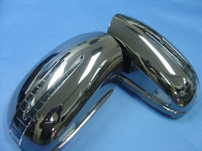 TWO ARROW LED CHROME BLACK DOOR MIRROR COVER FOR 2005-2008 MERCEDES BENZ W164 ML