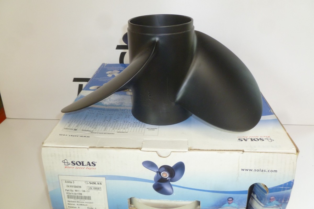 Solas NIB 8611-148-17 Three Blade Aluminum Propeller 14.8 X 17