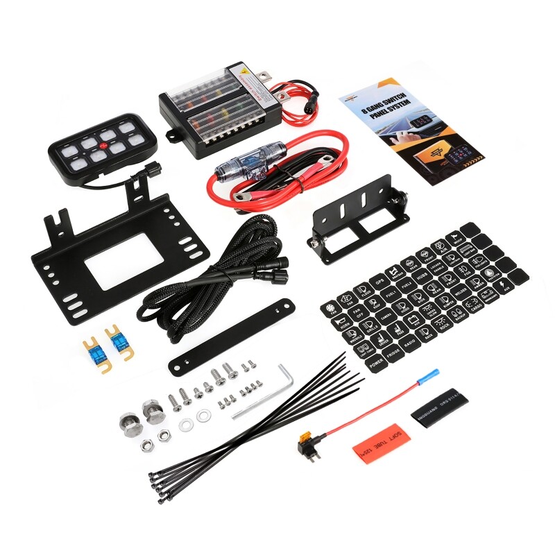 AUXBEAM Car 8 Gang On/Off Control Switch Panel LED Switch Panel