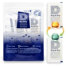 10 gram X 27 PK "Dry & Dry" Food Grade Orange Indicating Silica Gel Packets
