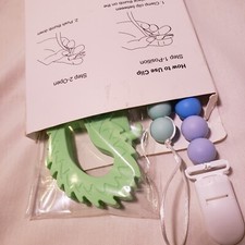 Baby Infant Teether Pacifier Clip Oral Hygiene