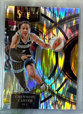 Chennedy Carter 2024 Panini Select WNBA Premier Silver Flash Prizm Card-#199 Sky