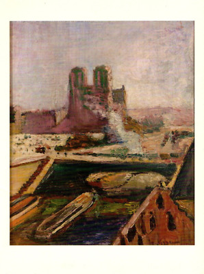 1973 Vintage MATISSE ''NOTRE-DAME'' PARIS Full COLOR Art Print offset Lithograph