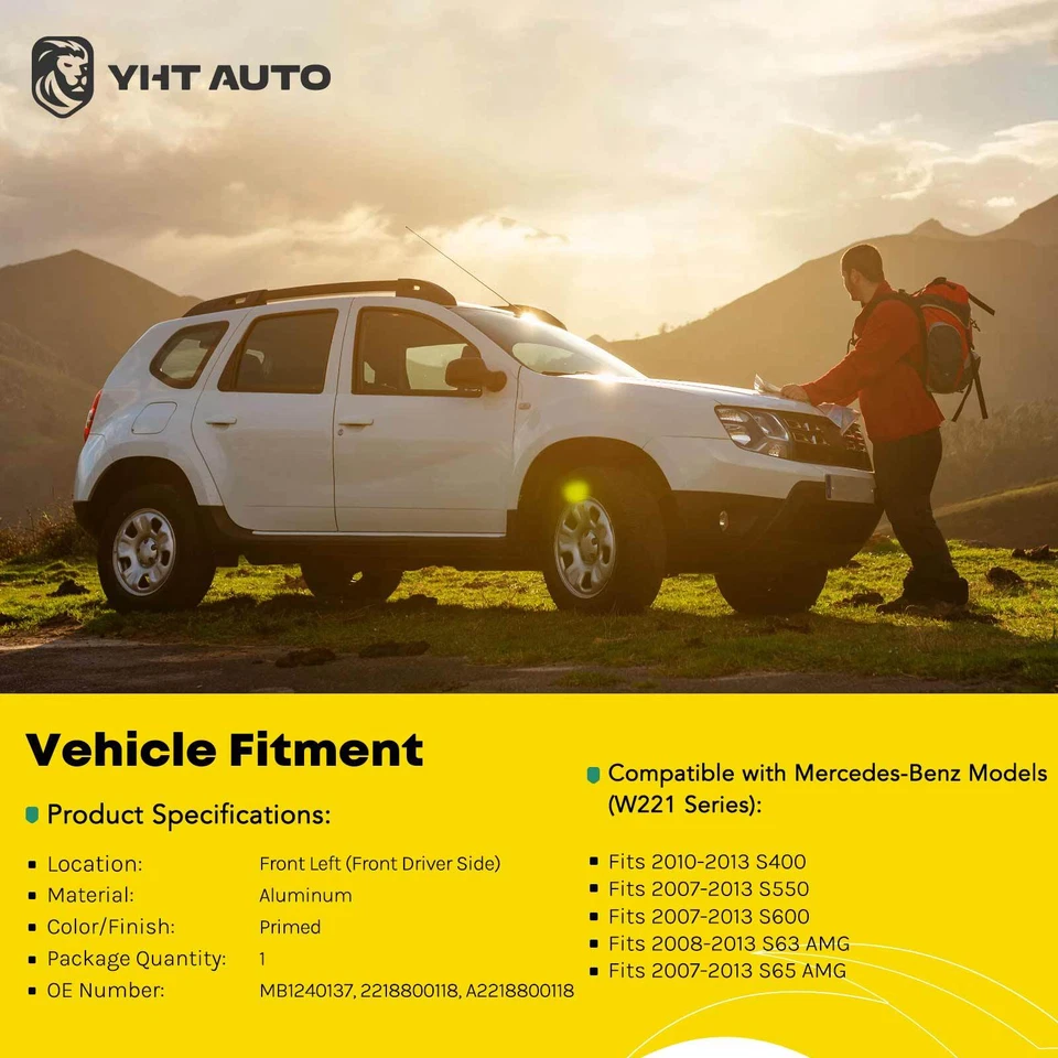 Guardabarros delantero izquierdo mercedes-benz w221 s550 s600 s65 amg 07-13 s400 s63 amg Foto 2 de 4