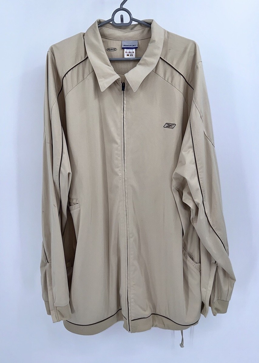 Vintage Allen Iverson Reebok i3 Track Jacket Zip Up Tan