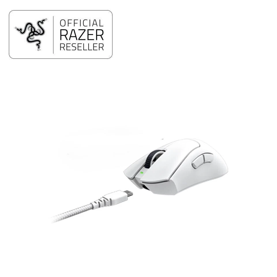 Razer DeathAdder V3 Pro Lightweight Wireless Ergonomic Esports Mouse - White - image 2 of 4