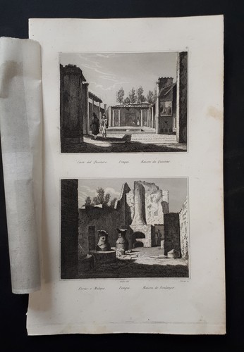 POMPEI - Lotto 7 stampe Audot 1835 - 1837 AA.VV., Audot, Durau - Picture 3 of 8