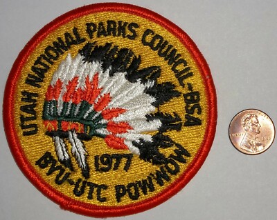 MERGED BSA OA UTAH NATIONAL PARKS 508 UT 520 535 1977 BYU-UTC POW WOW PATCH MINT