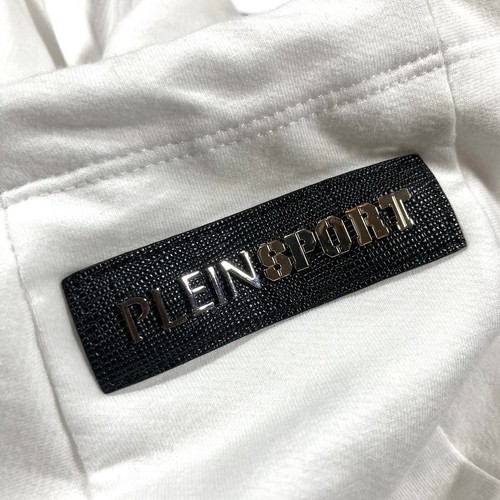 Plein Sport Women’s White Hoodie Spell Out Logo Gym Active Fashion Size XL NEW - Picture 4 of 12