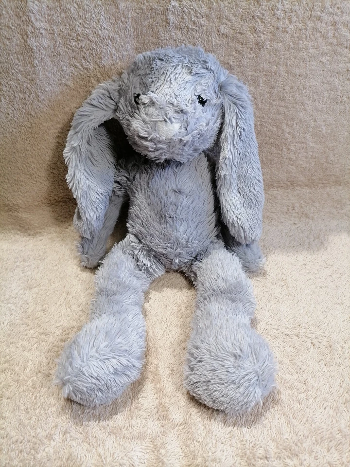 Doudou peluche lapin gris nez blanc Etam Etat neuf - Photo 1/1