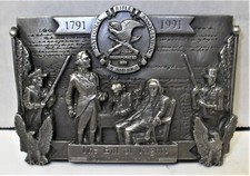 VTG NRA, THE BILL OF RIGHTS BELT BUCKLE, 1991