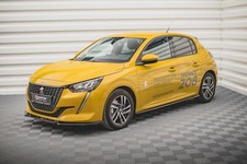 Seitenschweller Ansatz Cup Leisten passend für Peugeot 208 Mk2 schwarz Hochglanz