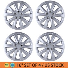 Hubcaps 16inch Set Of 4 Wheel Covers Rim Hub Caps Fit R16 Tire Steel Wheels