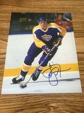 Jimmy Carson Autographed 8x10 Photo Los Angeles Kings Oilers Red Wings Canucks 