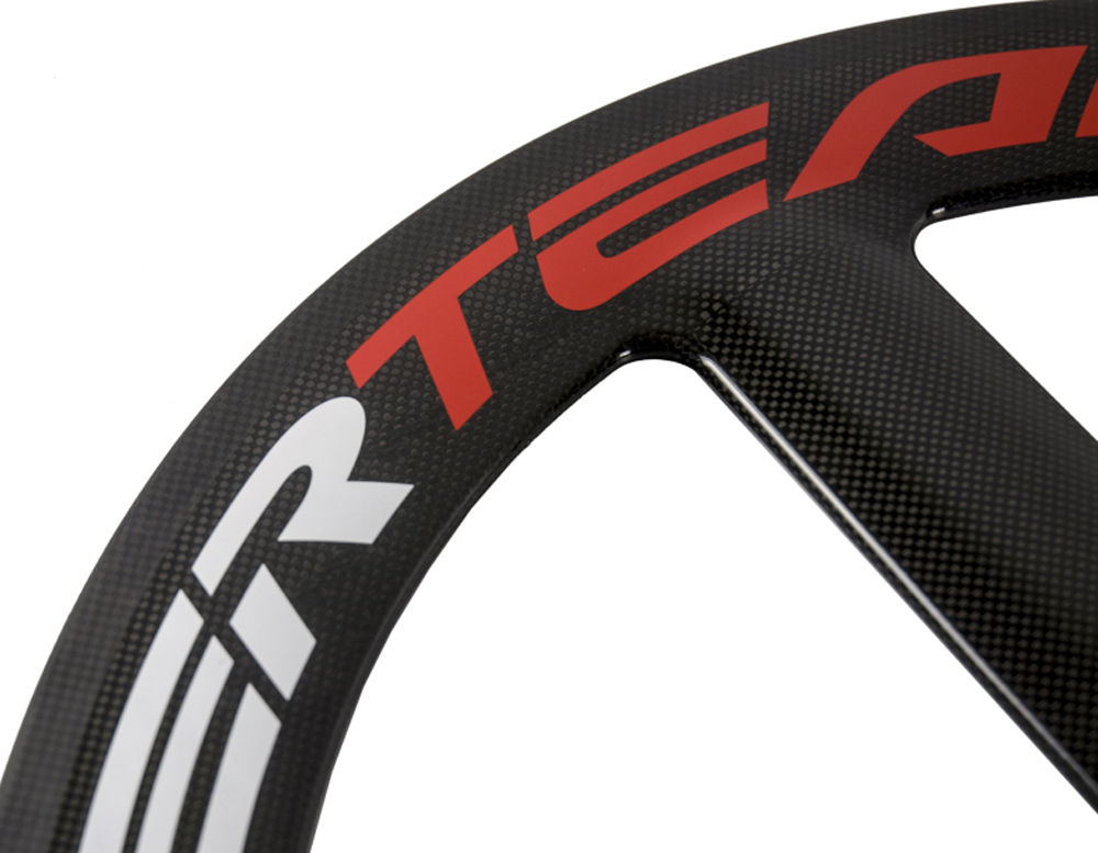 Superteam 65mm Carbon Fiber Tri Spoke Wheelset Road Bike 3 spokes