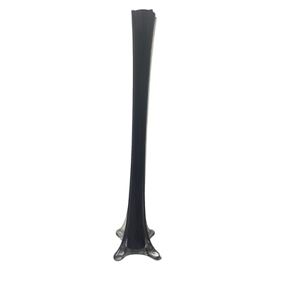 Black/Dark Purple Glass Eiffel Tower/Snowflake Vase 16 1/4''