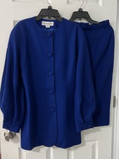 Vintage Christian Dior Wool Skirt and Jacket Suit Set Women  s Size 6