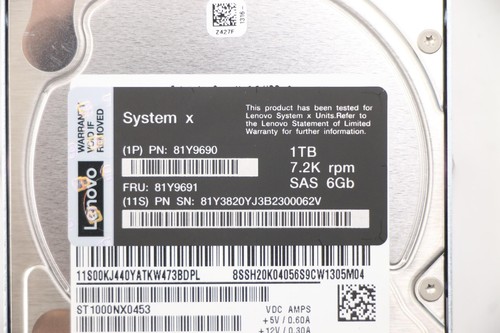 New Lenovo 81Y9690 1TB 7.2K 6Gbps SAS 2.5" SFF HDD 81Y9691 81Y3820 HARD DRIVE - Picture 8 of 8