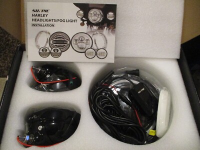 SUNPIE Compatible with Harley Motorcycles 7 inch RGBW Halo Head light RGBW Fog