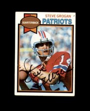 Steve Grogan Hand Signed 1979 Topps New England Patriots Autograph