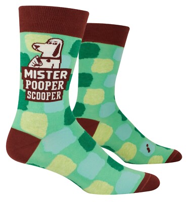 Blue Q Mr. Pooper Scooper Herrensocken UK 6-11 - tolles Geschenk Wichtel
