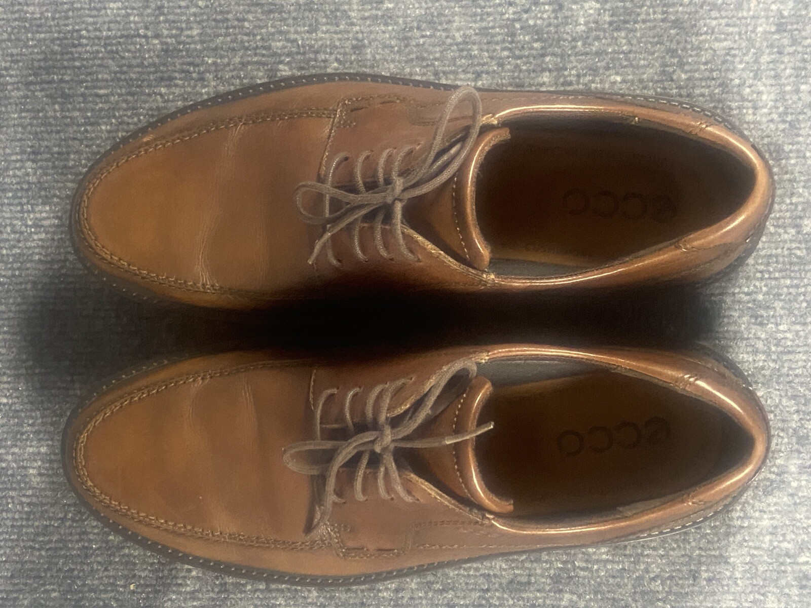 SAOLA Mocassini Oxford ECCO in pelle marrone con cravatta scarpa da uomo taglia Eur 44 US 11 *bellissima*