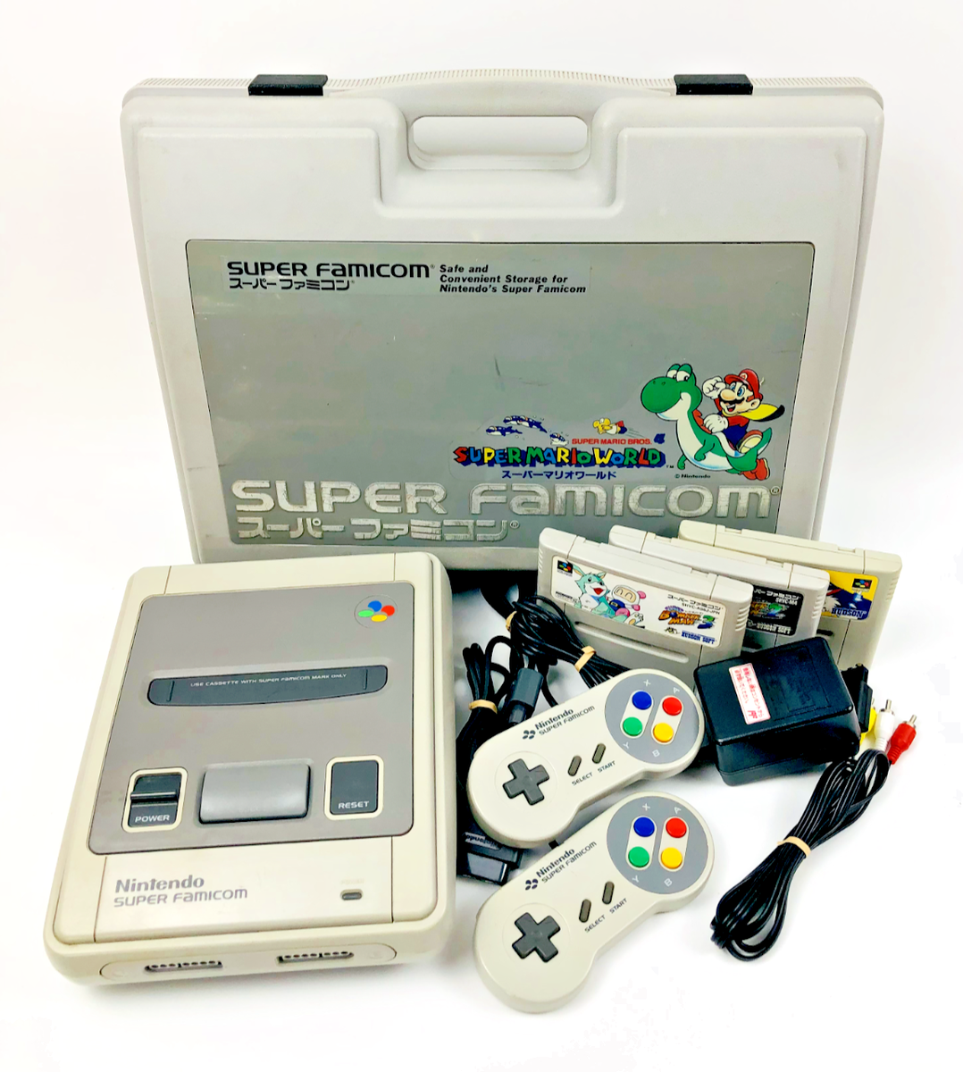Nintendo Super Family Computer Console SFC SNES W/Carrying Nintendo Super Family Computer Console SFC SNES W/Carrying