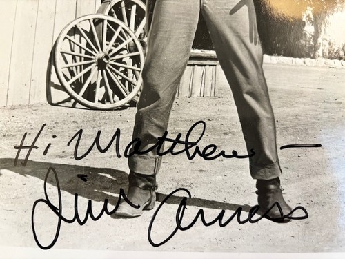 EXCEPTIONAL VINTAGE 8X10 INSCRIBED SIGNED PHOTO OF "GUNSMOKE" JAMES ARNESS - Picture 2 of 3