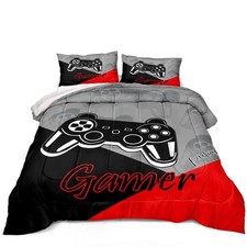 Gaming Bedding for Boys Teen Game Contoller Bedding Set for Kids Down Alterna...