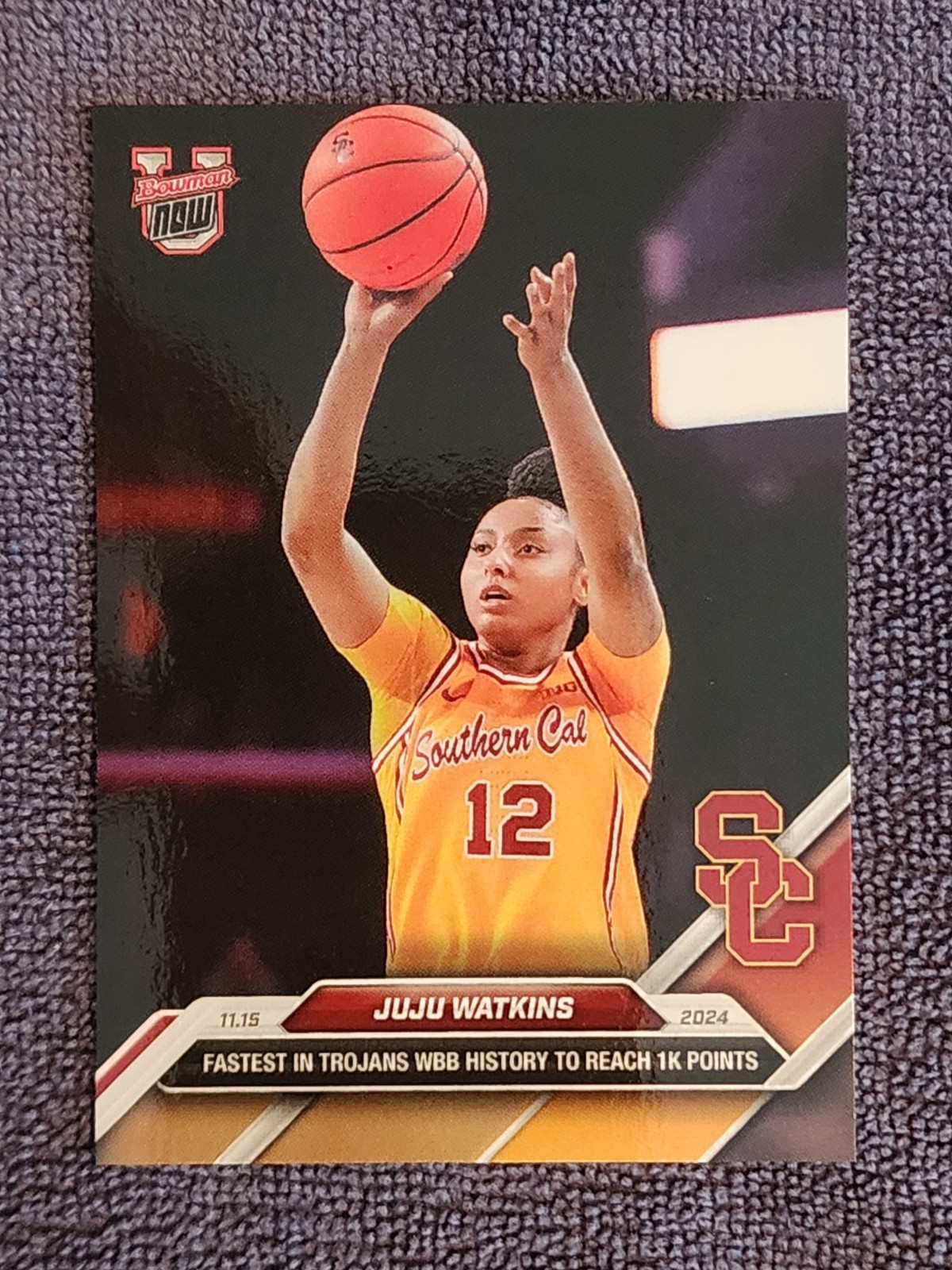 2024 Bowman U Now - JuJu Watkins #11 Fastest To 1K Points USC