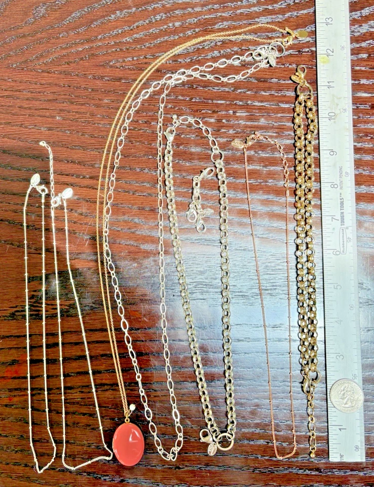 Lote de 7 cadenas collares, medallón rosa y 3 cierres ORIGAMI OWL todas las joyas firmadas Foto 3 de 4