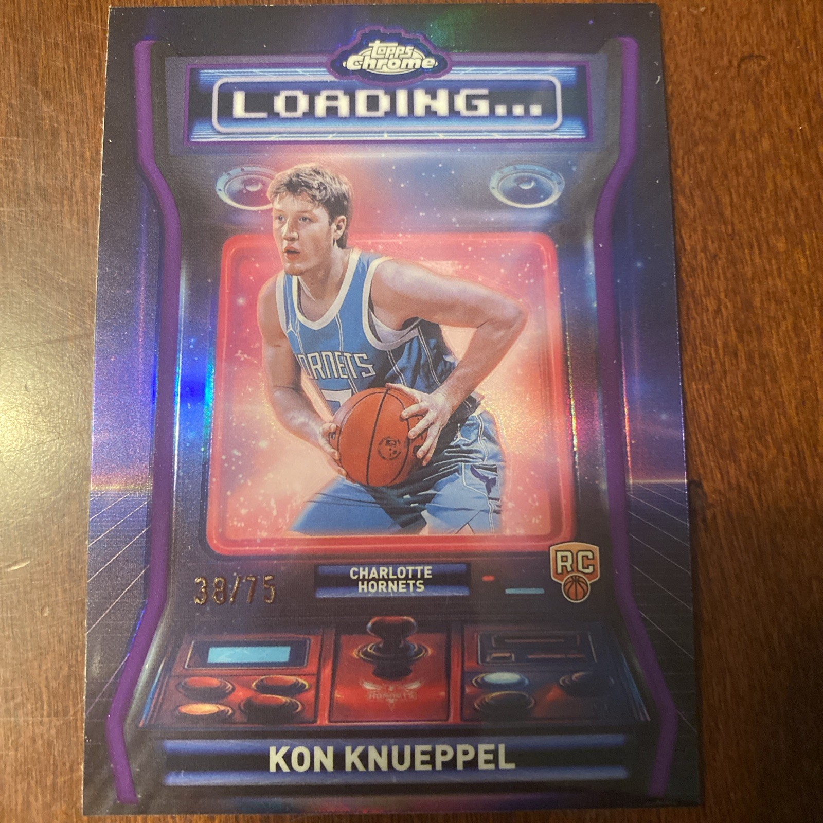 2025-26 Topps Chrome Kon Knueppel #LD-13 Purple Loading..Rookie RC Hornets 38/75