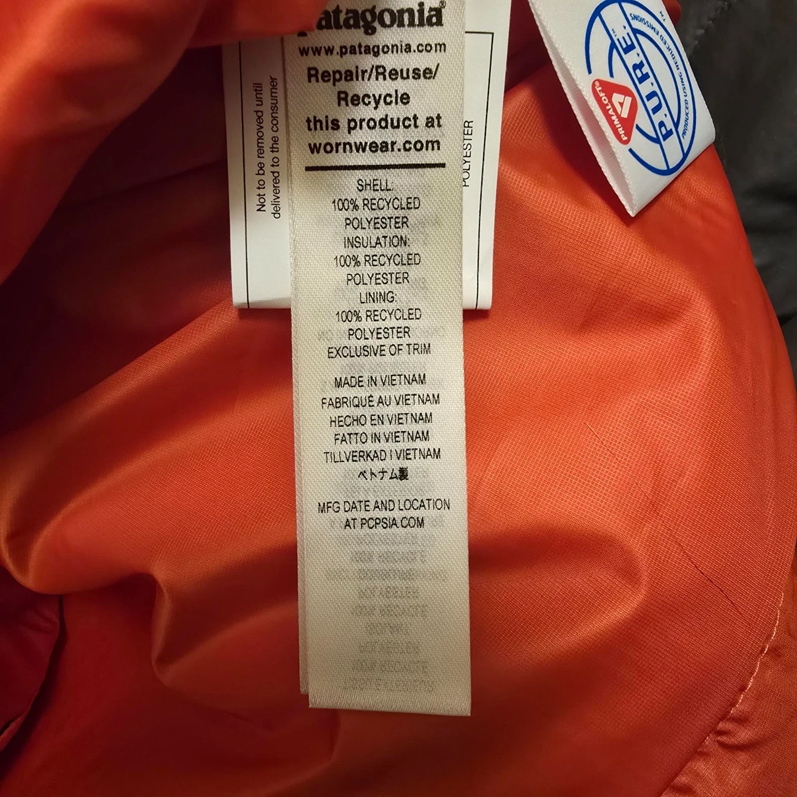 Patagonia Men’s Nano Puff Vest Metrics Orange NWOT XL Fall 2021 84242 Insulated - product detail image 4