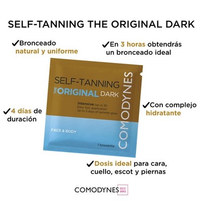 Selbstbräunungstücher Comodynes Dark 8 Stk für Gesicht Hals Dekolleté