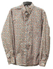 J Crew Shirt Mens Medium Long Sleeve Floral Secret Wash Slim Stretch Button Up