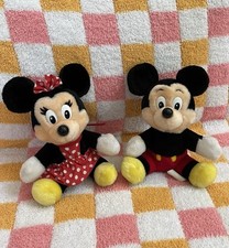 VTG Walt Disney Disneyland 1980s Productions 8 Minnie Mickey Mouse Plush Set