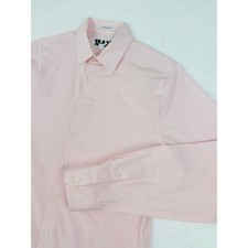 Express 1MX Shirt Mens Pink Extra Slim Fit Stretch Long Sleeve, Small 14-14 1/2
