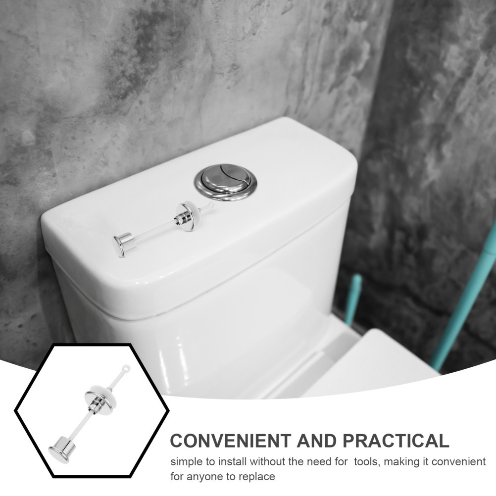  2 Pcs Toilet Lift Switch Tank Flush Button Assist Replacement Push Buttons