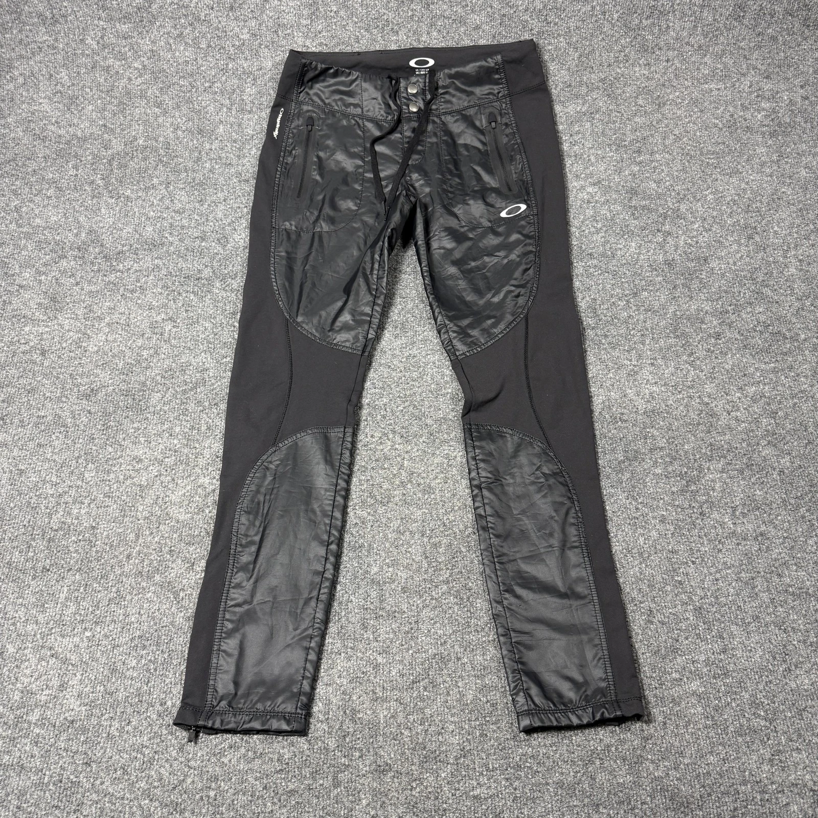 Oakley Pants Womens Small Black Hydrolix Softshell Zip Ankle Running Y2k