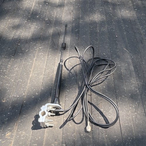 Cb Whip Antenna With Mirror Mount Bracket .and Coax Cable