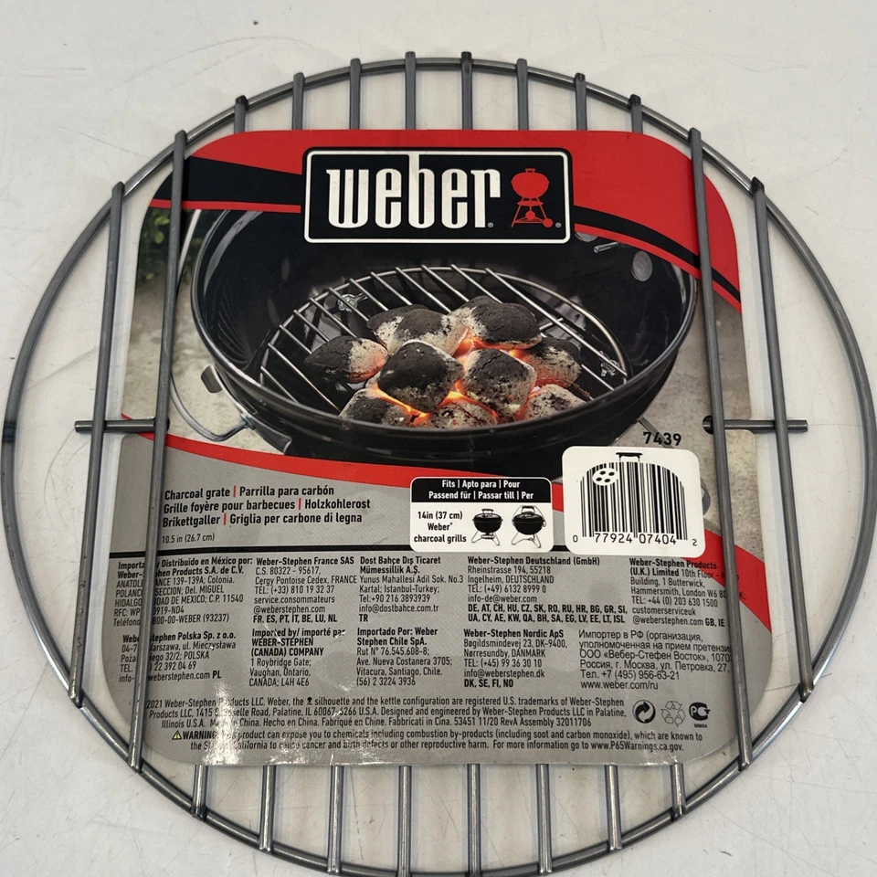 Grelha de carvão Weber Grill 7439 10-1/2" para grelhas de carvão Smokey Joe 14" - Imagem 2 de 3