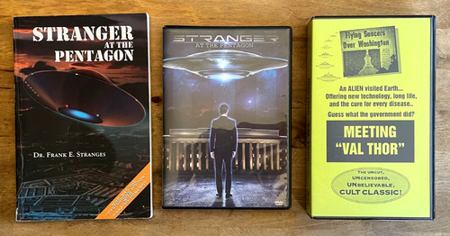 Stranger at the Pentagon signed & DVD + Meeting Val Thor VHS, Frank Stranges UFO